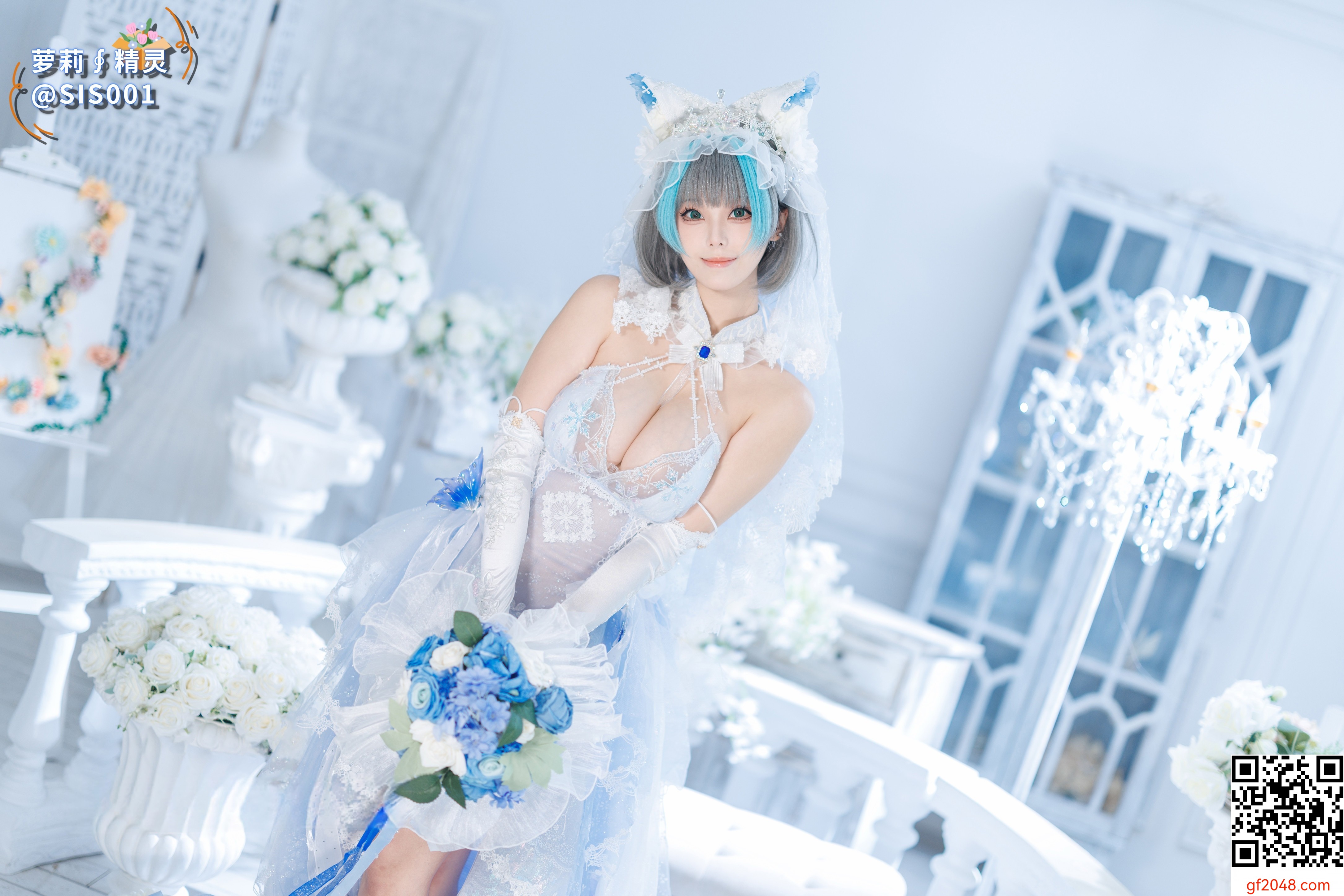 【达人组出品】Coser@蜜汁猫裘 - 柴郡花嫁 [125P]