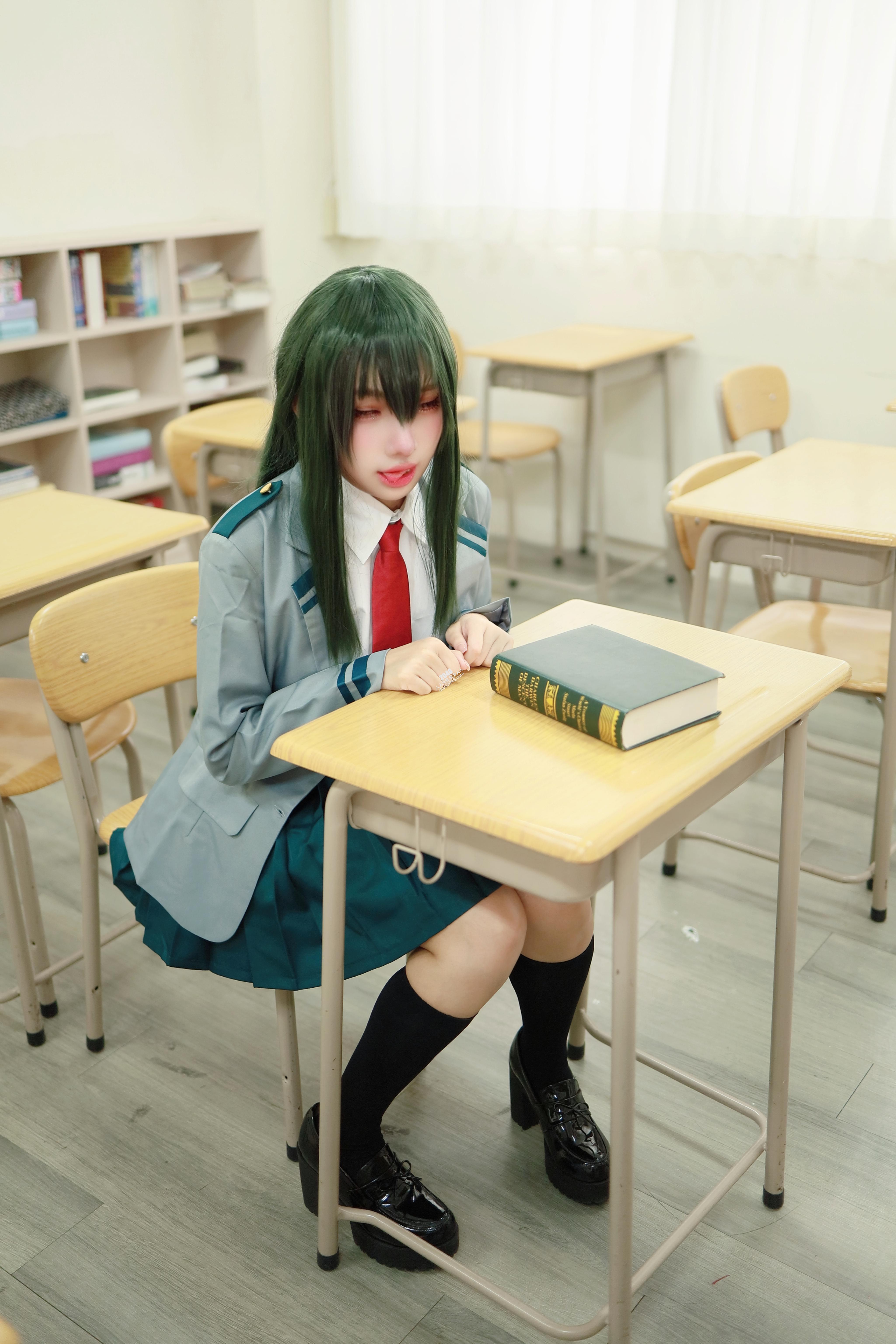 慕慕momo  蛙吹梅雨 學生服 Asui Tsuyu 【27P】